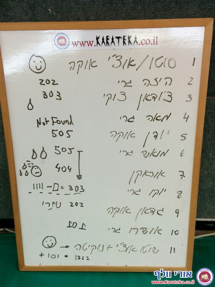 אימון בו חזרנו על 12 טכניקות שונות 101 פעם על כל טכניקה. 